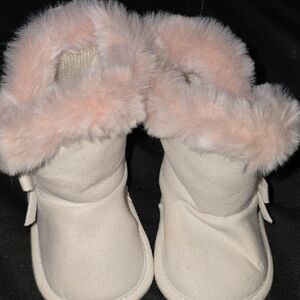 Cozy Pink and Cream Kids Boots